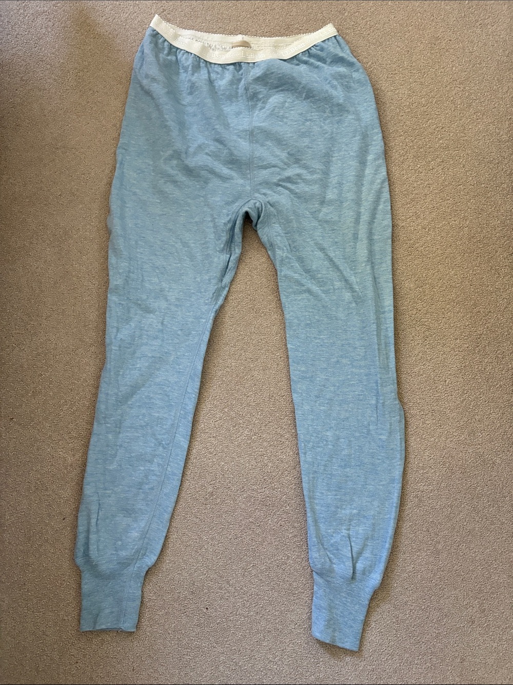 L.L. Bean Light Blue Womens Thermal Leggings